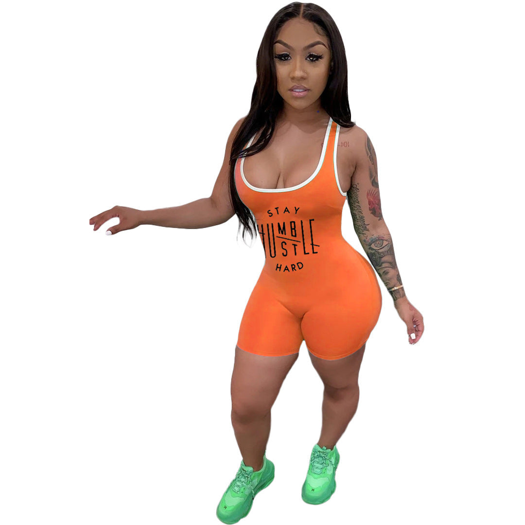Mono corto de verano con estampado gráfico de letras para mujer, informal, deportivo, para discoteca