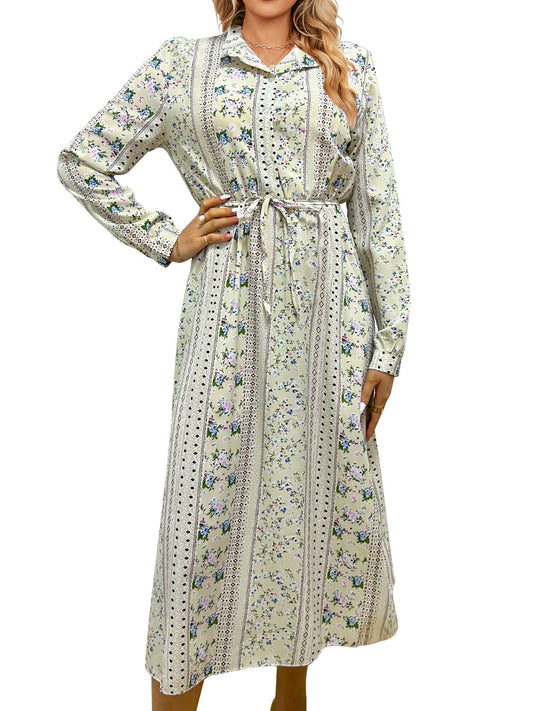 Vestido de fiesta de primavera con encaje floral