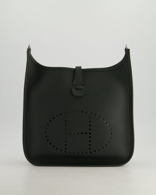 *HOT* Hermès Evelyne III 29cm Bag in Vert Mangrove Clemence Leather with Palladium Hardware