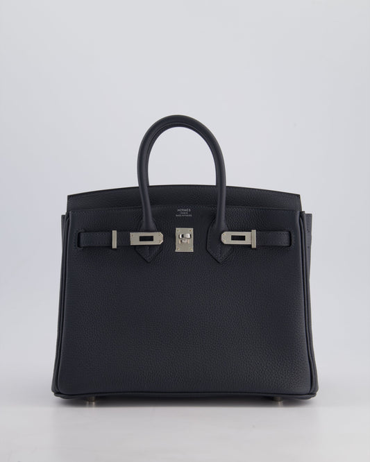 Hermès Birkin 25cm Retourne Bag in Gris Misty Togo Leather with Palladium Hardware