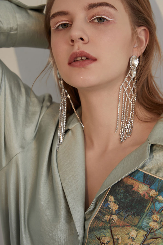 Diamante Drop Earrings