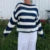 Suéteres de punto holgados a rayas para mujer, moda de otoño y primavera, de manga larga, estilo vintage grunge Y2K, ropa preppy