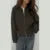 Vintage Knit Zipper Cardigan For Women Solid Loose O Neck Long Sleeve Sweater Top Female Fall Winter All-matching Knitwear