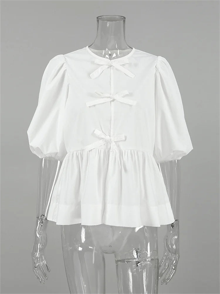 Camiseta informal de manga corta con agujeros para mujer, camisetas de verano con retazos y cordones, ropa de calle holgada, camisetas Y2k para mujer