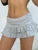 Pantalones cortos informales básicos lisos grises con forro, faldas para mujer, ropa de calle Y2K linda y dulce de color rosa