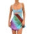 Vestido con corte Y2K, estilo estético, para mujer, con rayas y patchwork, sin mangas, corte A, minivestido estilo años 2000, estilo grunge de hadas, ropa de calle