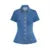 Elegant Two Pieces Skirt Set Women Denim Blue Short Sleeve Top Wrap Hip Mini Skirts Suits 2025 Spring New in Matching Outfits