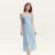 Bodycon Dress Women Slim Fit With Ruffled Hem Summer New Short Flutter Sleeves And Gentle Mid-Length Dress