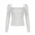 Camisetas de dos piezas para mujer, lindas y bonitas, con ribete de encaje liso, de manga larga, ropa suave y moderna de otoño.