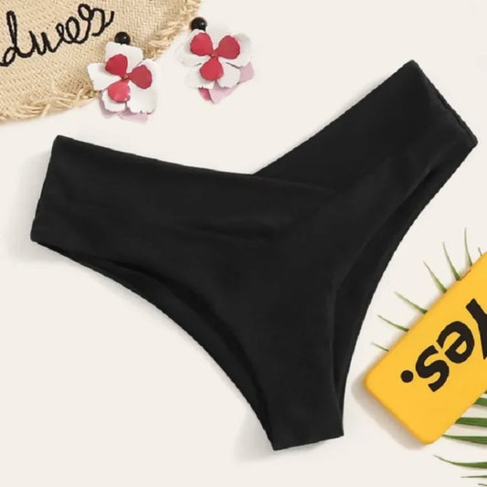Fashion Women Solid Bikini Thong Underwear Swimsuit Swimwear Trunks Women Bikini Swim Thong Bottoms V Swimwears
