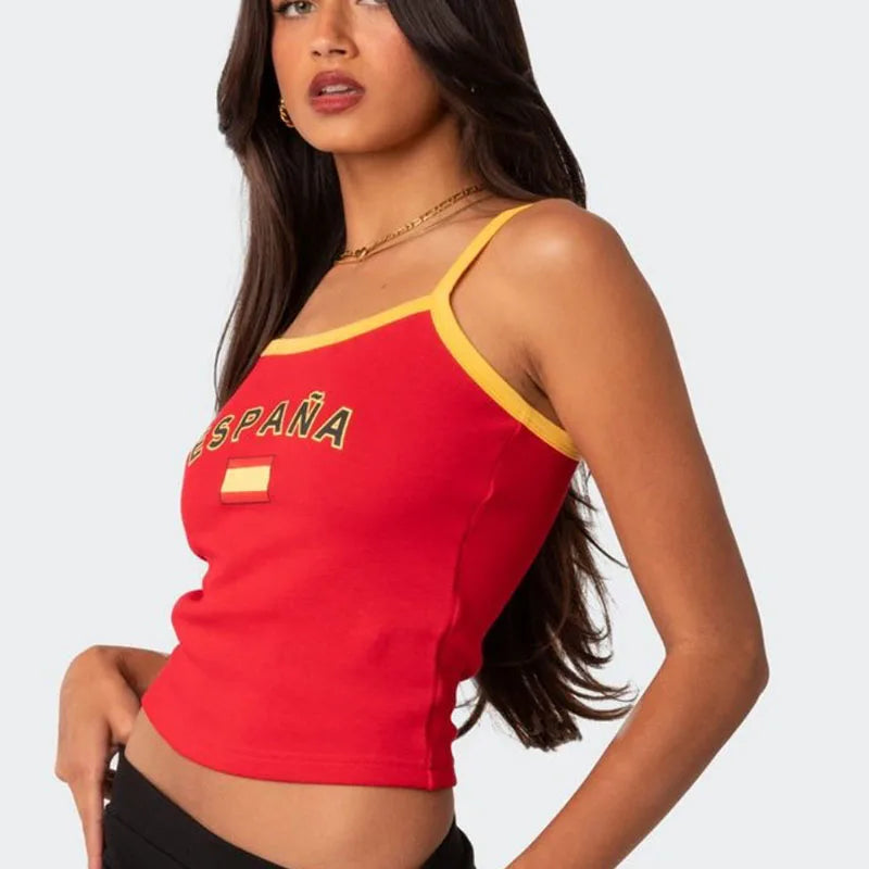 Camiseta minimalista informal de manga corta con cuello redondo y estampado de letras para mujer, estilo europeo y americano, nuevo producto Y2K