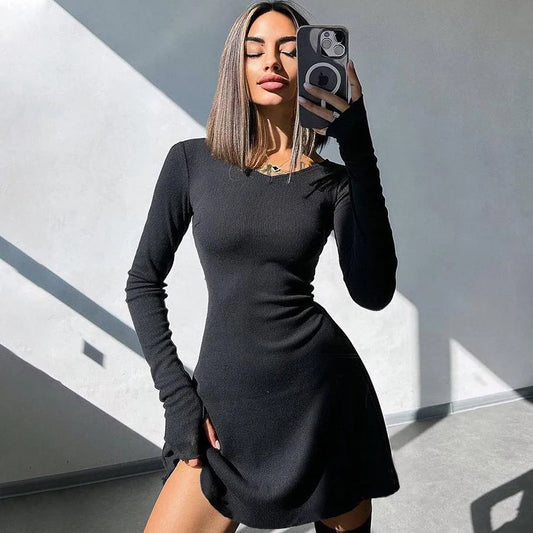 European and American style yoga dress spring women’s new fashion simple solid color back strap waist sports dress