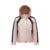 Chaqueta de plumas para mujer, con parches de colores contrastantes, moderna y moderna, prenda popular de primavera, con capucha holgada y tres capas.