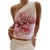Camiseta sin mangas de un solo hombro para mujer, con estampado floral, sin mangas, sin espalda, corta, ropa estética Y2K, ropa urbana