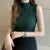 Camiseta de tirantes ajustada de punto para mujer, lisa, sin mangas, sexy, con cuello redondo, informal, de algodón, con hombros descubiertos, para verano