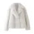 Fluffy Faux Fur Coat Women Elegant Loose Lapel Plush Long Sleeve Buckle Thick Jacket Autumn Winter Solid Warm Overcoat New