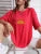 Camiseta con estampado creativo de sol para mujer, tops de verano de hip hop, cuello redondo, manga corta combinable, de algodón, ropa cómoda para mujer