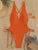 Solid V-neck One Piece Swimsuit for Women Sexy Cross Bandage Swimwear Backless Bathing Suit New Monokini