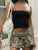 Summer Lace Patchwork Tank Top For Women Backless Slim Square Collar Cropped Sexy Y2k Vest Female Contrast Streetwear 2025