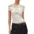 y2k Clothes 2000s Crop Top Summer Women Contrast/Solid Color Off Shoulder Sleeveless T Shirt with 3D Flower Streetwear