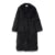 Abrigo de piel ecológica con plumas de High Street para mujer, chaqueta de piel sintética de zorro con solapa de invierno, abrigo largo y esponjoso liso para mujer