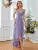 Surplice Front Ruffle Trim Prom Dress