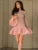 Vestido mini de punto para mujer, de manga larga, con mangas acampanadas, empalmado, para otoño e invierno, corte en A, dulce, ajustado, ropa para mujer