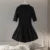 Elegant Knitted Patchwork Brown A-line Dress Women O-neck Short Sleeves Pleated Ruffles Mini Dresses 2025 Lady Solid Vestidos