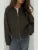 Cárdigan de punto con cuello redondo y cremallera para otoño e invierno, suéter liso holgado de manga larga para mujer, prenda de punto a juego para mujer.