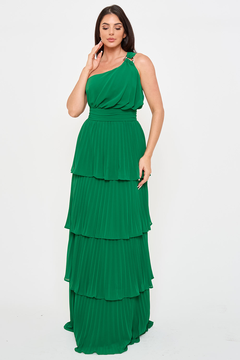Symphony Dress - Pleated Chiffon Multi Layered Maxi Dress