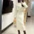 Korean Fashion Elegant Luxury Two-piece Skirt Sets Women Crop Jacket Coat Bodycon Midi Skirt Autumn Winter New Female Outfits