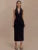 Vestido largo sexy sin mangas con escote en V profundo y cuello halter para mujer, elegante vestido ajustado con espalda descubierta y tirantes finos, vestido largo de moda para mujer