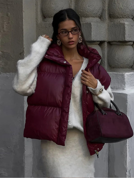 Casual Fluffy Zipper Vest Coats Women Vintage Loose Lapel Sleeveless Single Breasted Jacket Lady Winter Versatile Simple Outwear