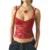 Tops de encaje Y2K para mujer, ropa estética, transparente, tirantes finos, sin mangas, camisola tipo halter, chaleco de los años 2000, ropa de calle