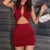 Vestido ceñido al cuerpo estilo europeo y americano con ombligo descubierto y aberturas laterales para mujer de estilo Spice Girls, estilo transfronterizo Y2K