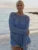 Sexy Hollow Out Knit Cover Up Dress For Women See-Through Loose Beach Holiday Mini Dress Summer Splice Knitwear Cover up