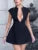Vestidos de noche elegantes y sólidos con escote en V profundo sin mangas para niñas, vestidos oficiales para mujeres, ropa casual de verano para fiestas y clubes, venta al por mayor para damas