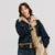 Denim Jacket Women Patchwork Imitation Rabbit Fur Lapel Loose New Winter Quilted Jacket