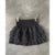Faldas mini con volantes Y2k para mujer, estilo kawaii, de cintura alta, con encaje, estilo coreano, de verano, color negro
