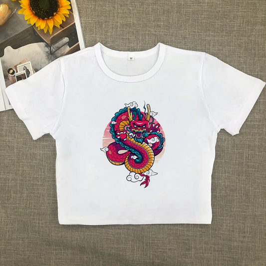 The fashion brand is shoulder-wearing women pure want short-sleeved T-shirt new explosive all matching slimming spice girls
