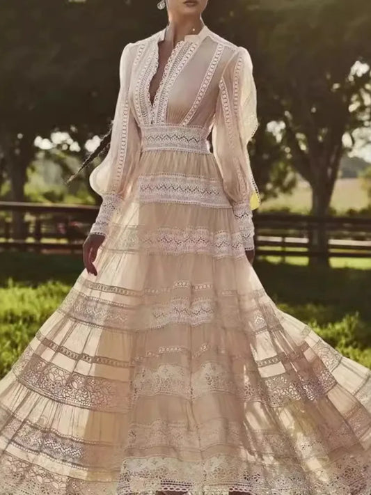 Elegant long dress european style