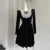 French Vintage Princess Evening Party Dresses Women Lace Patchwork Velvet Mini Dress A-line Korean Fashion Autumn Vestidos Mujer