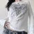 Graphic Print T-shirt Aesthetic Grunge Full Sleeve Pullovers Tees Women Vintage E-girl Gothic Mall Goth Crop Top Y2K Emo Clothes