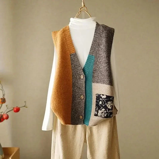Suéter corto de moda coreana para mujer, chaleco liso holgado informal, suéter de punto con cable, tops de diseñador de lujo