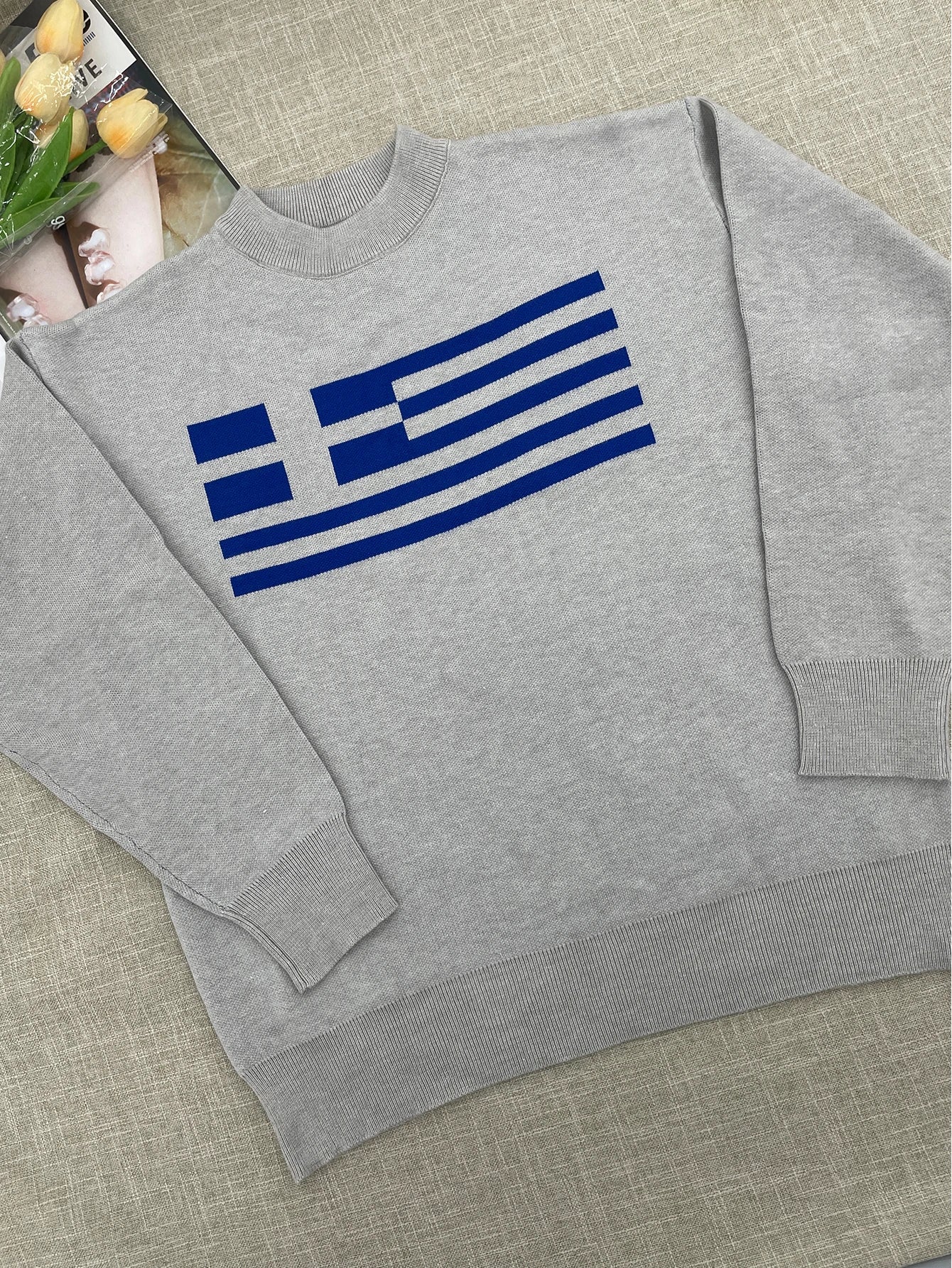 Suéter estilo viajero con temperamento para mujer, otoño e invierno, nuevo, suelto, combinable, con cuello redondo, tejido de punto.