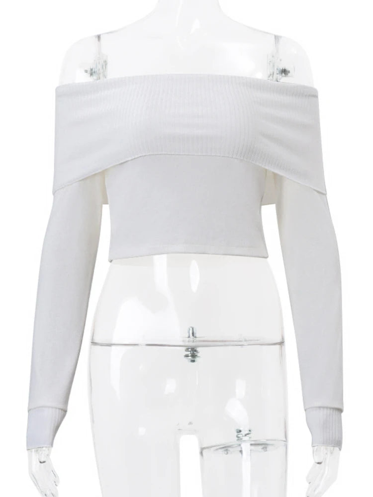 Knitted Sweater Women Rib Splice Long Sleeve Slim Pullover Female Autumn Winter Street Casual Knitwear Sweaters Woman