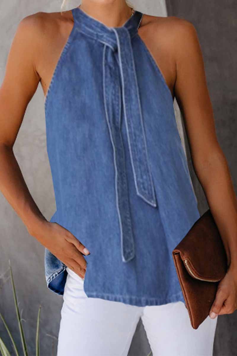 Loose Round Neck Vest Top