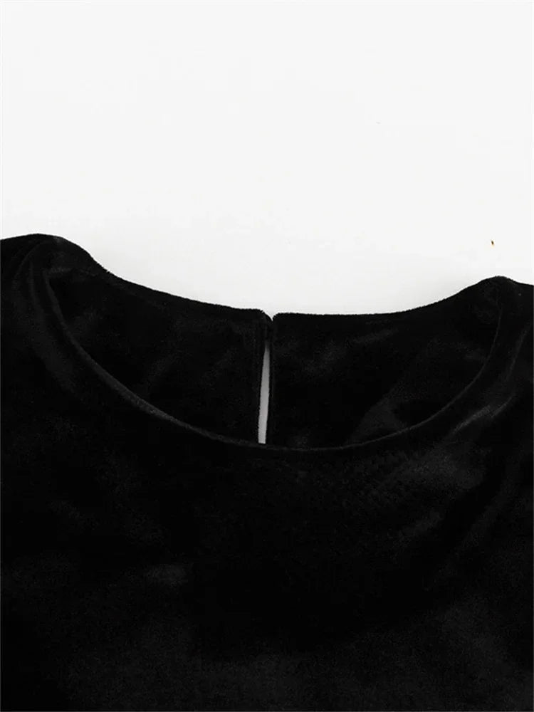 Fashion Autumn Patchwork Long Dress Women’s High Waist Elegant Commute Contrast Loose Dress Female Party Maxi Dress