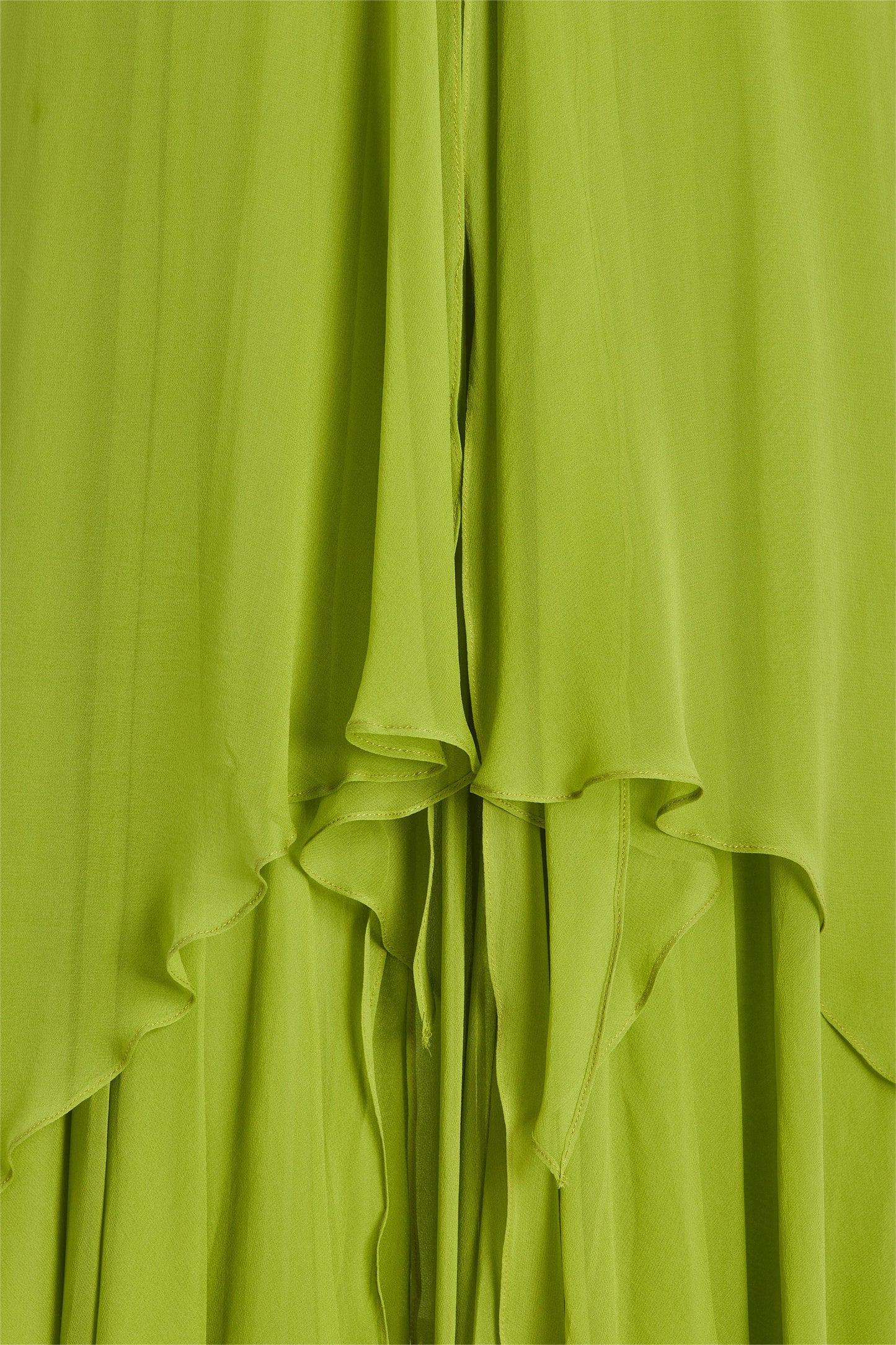 Vestido largo plisado liso con aberturas