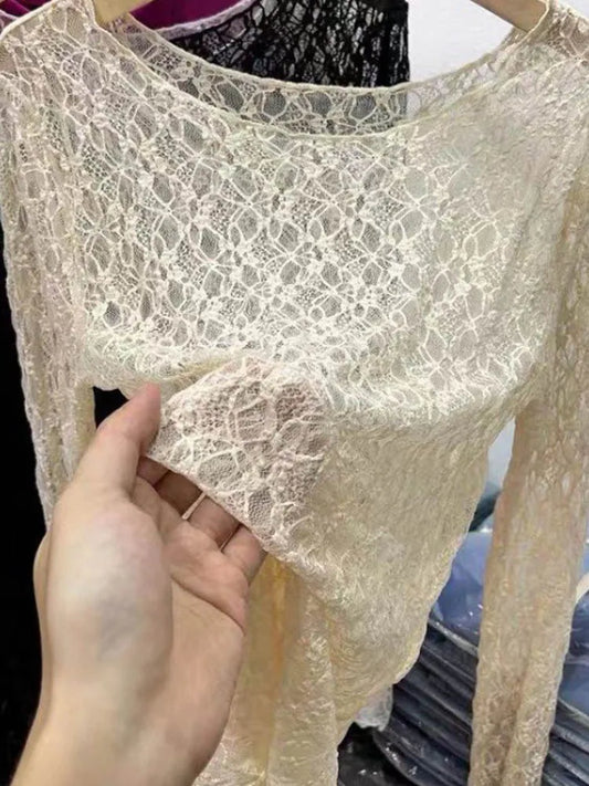 Ropa interior sexy de manga larga y ajustada para mujer, tendencia primavera-otoño 2025